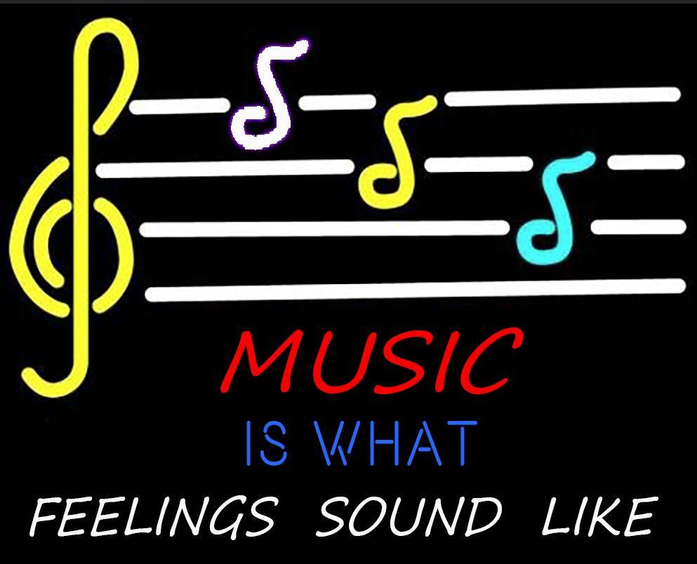Music Is What Feelings Sound Like Neon Sign Bar Sign tubes Neon Light