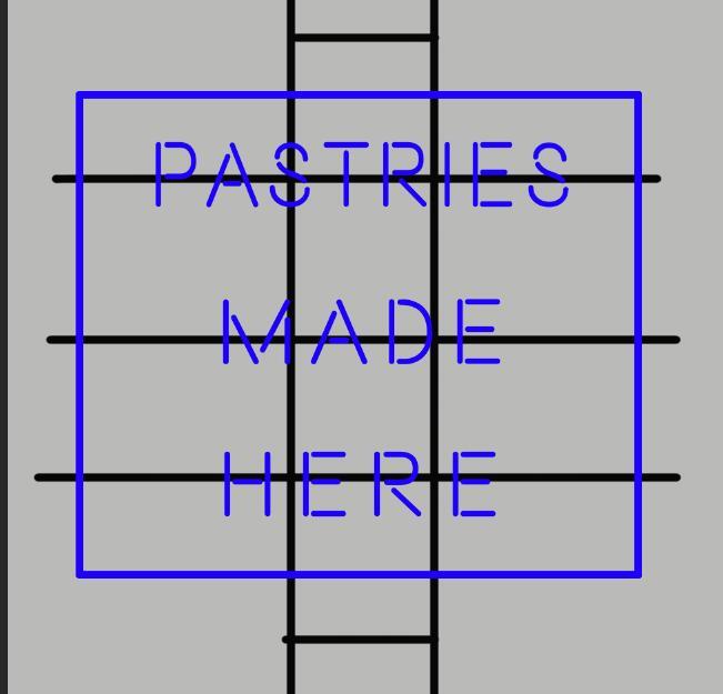 Pastries Made Here Neon Sign Rear Neon Light