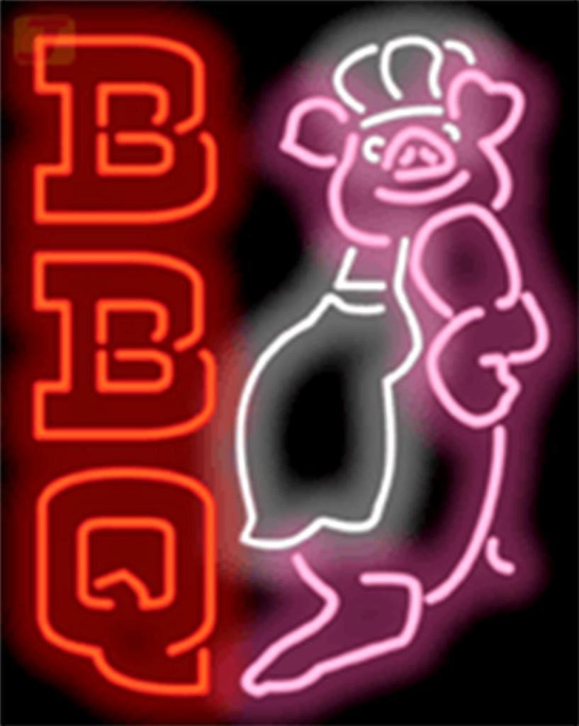 BBQ Pig Neon Sign Bar Sign Neon Light