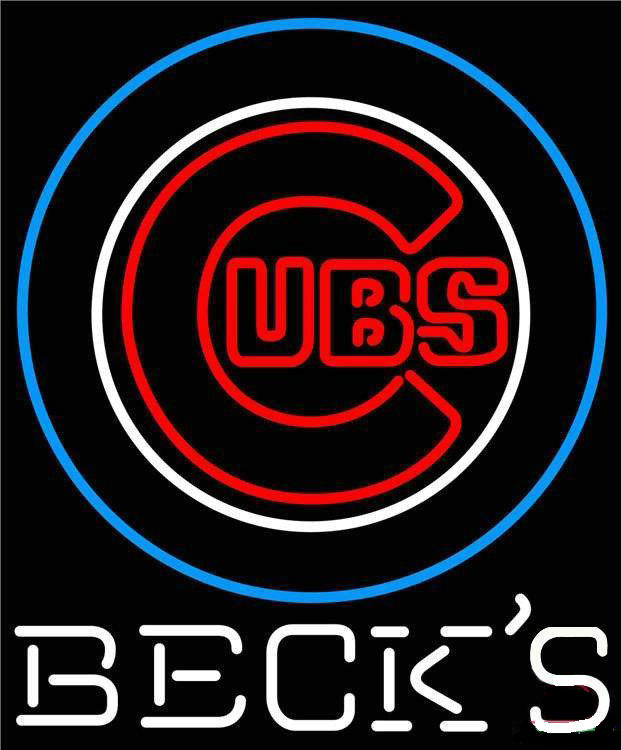 Becks Chicago Cubs Neon Sign Teams Neon Light