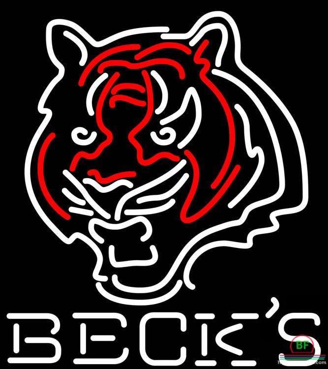 Becks Cincinnati Bengals Neon Sign Teams Neon Light