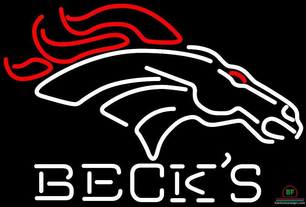 Becks Denver Broncos Neon Sign Teams Neon Light