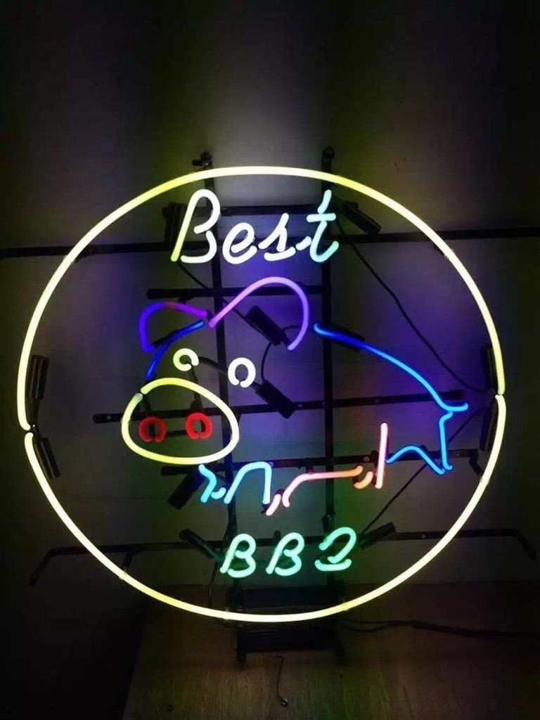 Best BBQ Pig Neon Sign