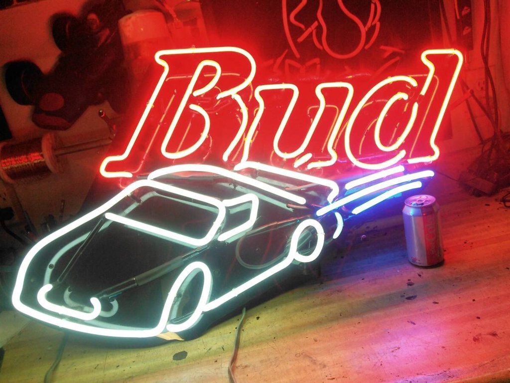 Bud Beer Car Racing Bud Light Neon Sign Neon Light