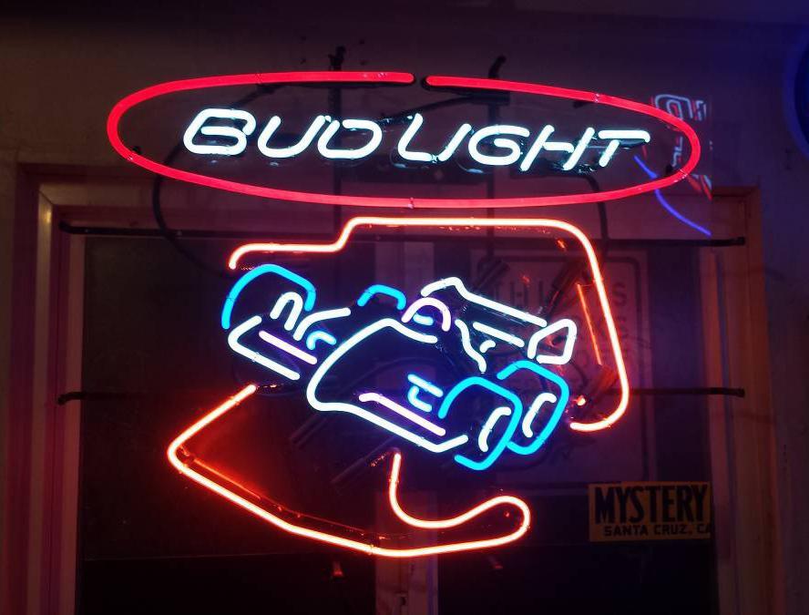 Bud Light Car Racing Neon Sign Neon Light