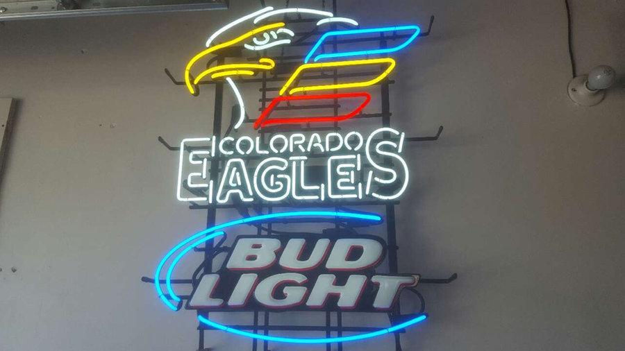 Bud Light Colorado Eagles hockey Neon Sign Bar Sign Neon Light