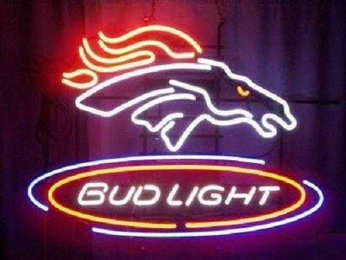 Bud Light Denver Broncos Sports Neon Sign Neon Light