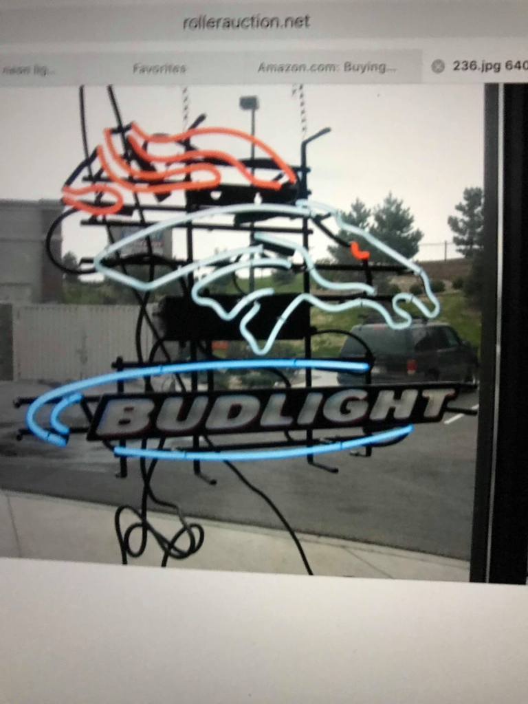 Bud Light Denver Broncos Neon Sign Teams Neon LightBar Sign Neon Light