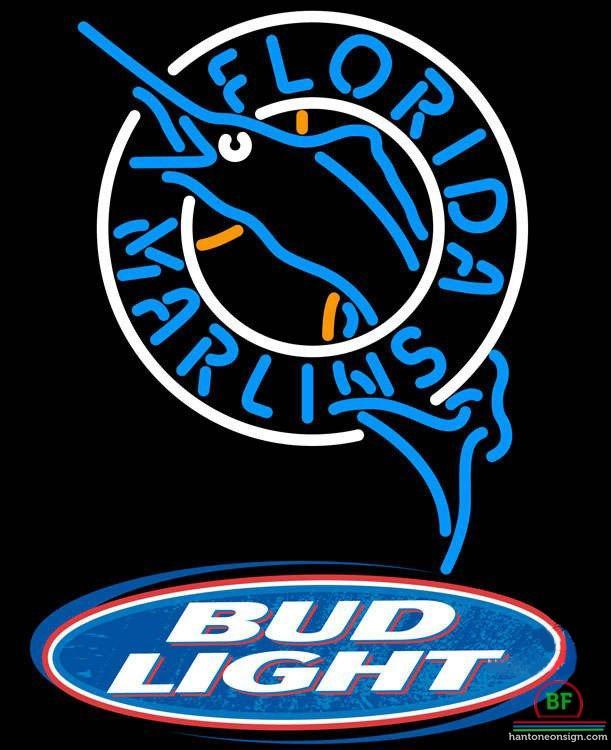 Bud Light Florida Miami Marlins Neon Sign Teams Neon Light