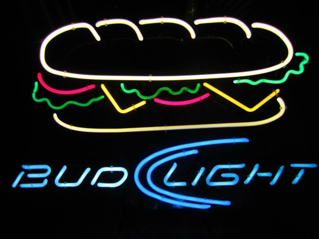 Bud Light Hamburger Neon Sign Neon Light