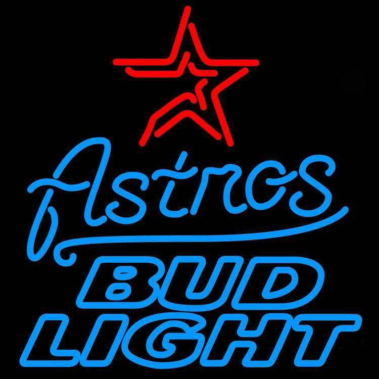 Bud Light Houston Astros Neon Sign Teams Neon Light