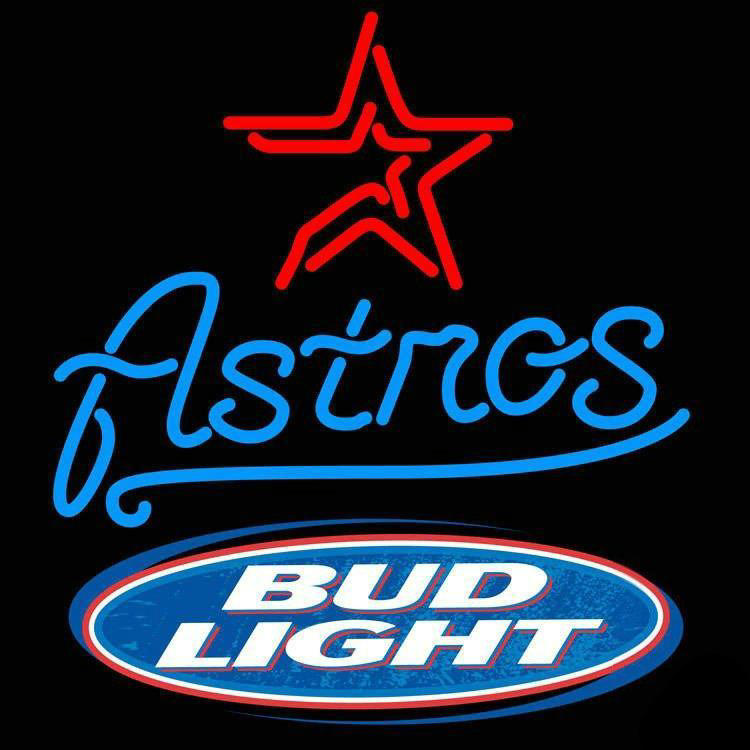 Bud Light Houston Astros Neon Sign Teams Neon Light