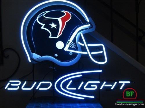 Bud Light Houston Texans Helmet Neon Sign Teams Neon Light