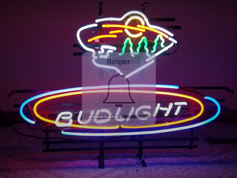 Bud Light Minnesota Wild Neon Sign Sports Neon Light Neon Light