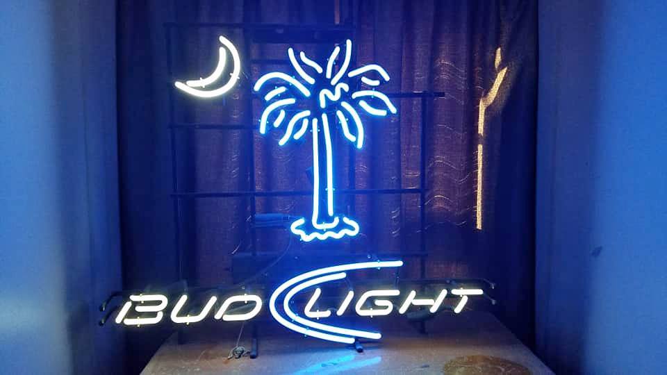 Bud Light Moon Palm Tree Neon Sign Neon Light