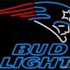 Bud Light New England Patriots Neon Sign Teams Neon Light