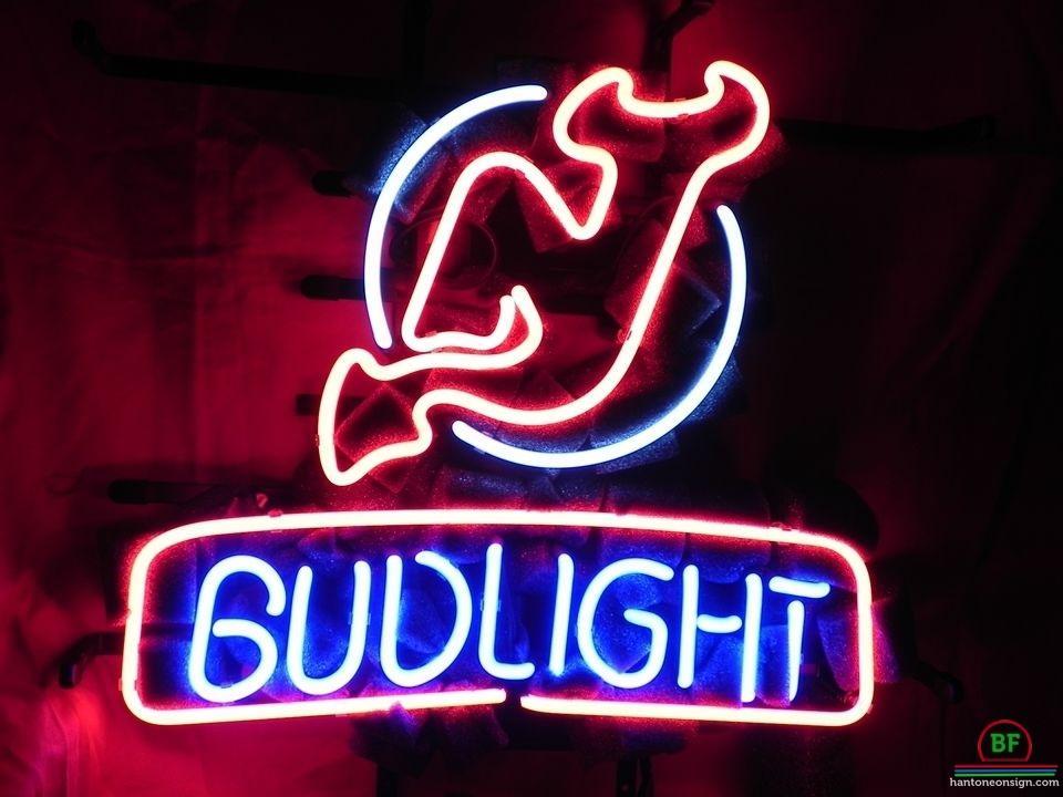 Bud Light New Jersey Devils Neon Sign Teams Neon Light