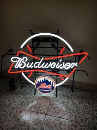 Bud Light New York Mets Sports Neon Sign Bar Sign Neon Light
