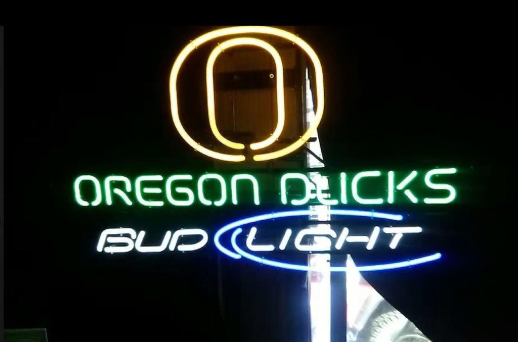 Bud Light Oregon Ducks Neon Sign Neon Light
