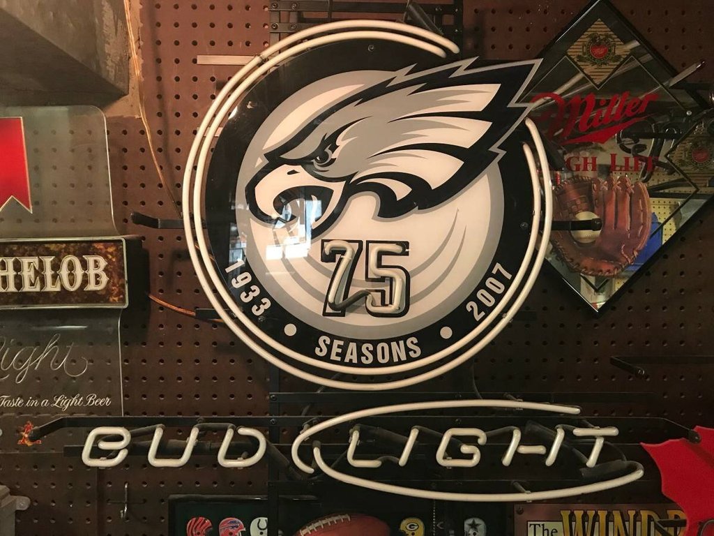 Bud Light Philadelphia Eagles NFL Sports NEON Tube Sign