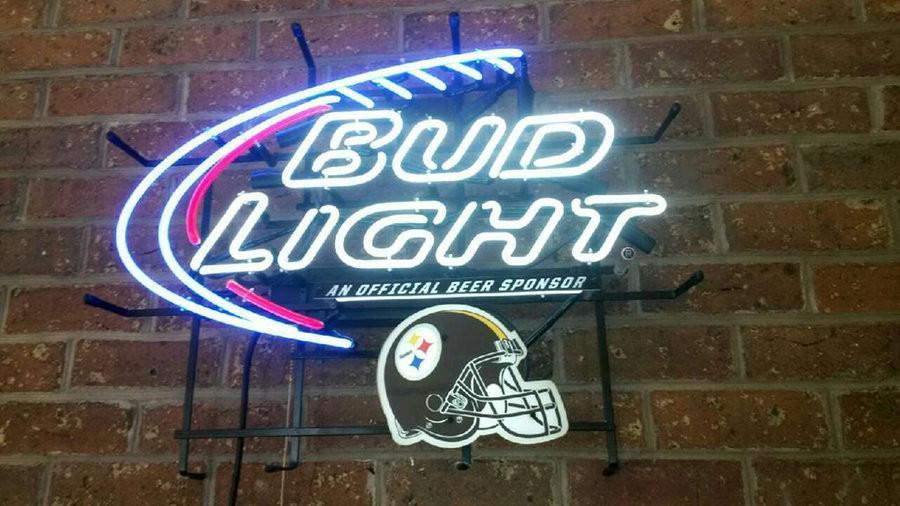 Bud Light Pittsburgh Steelers Neon Sign Teams Neon Light Bar Sign Neon Light Z1217