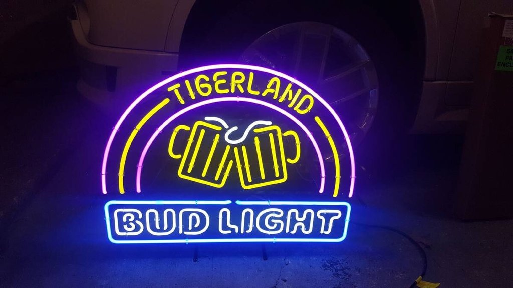 Bud Light Tigerland Mugs Neon Sign Neon Light