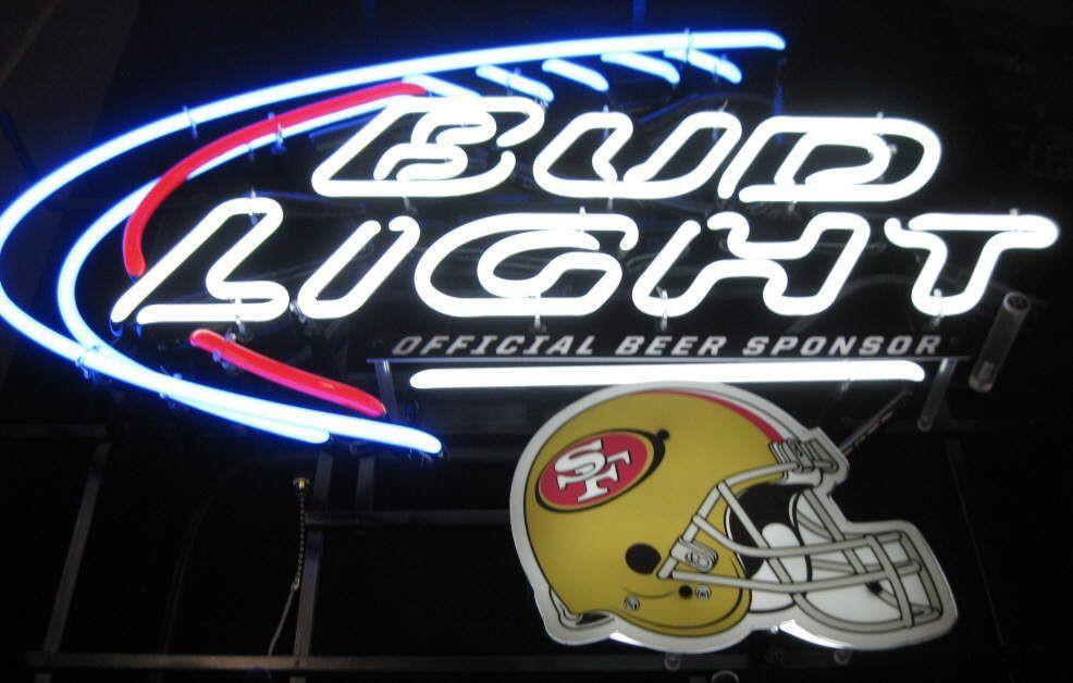 Bud light San Francisco 49ers Neon Sign Teams Neon Light