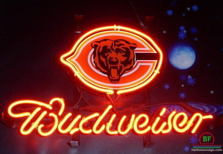 Budweiser Chicago Bears Neon Sign Teams Neon Light