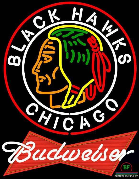 Budweiser Chicago Blackhawks Neon Sign Teams Neon Light