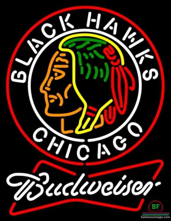 Budweiser Chicago Blackhawks Neon Sign Teams Neon Light