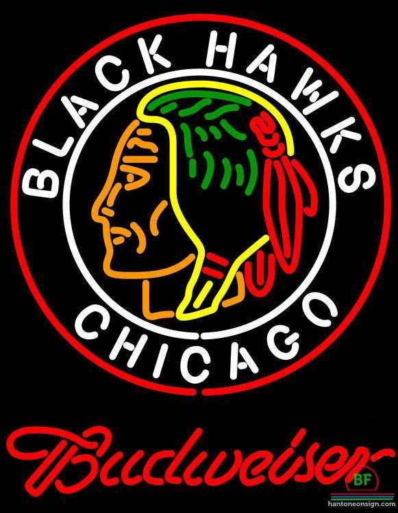 Budweiser Chicago Blackhawks Neon Sign Teams Neon Light