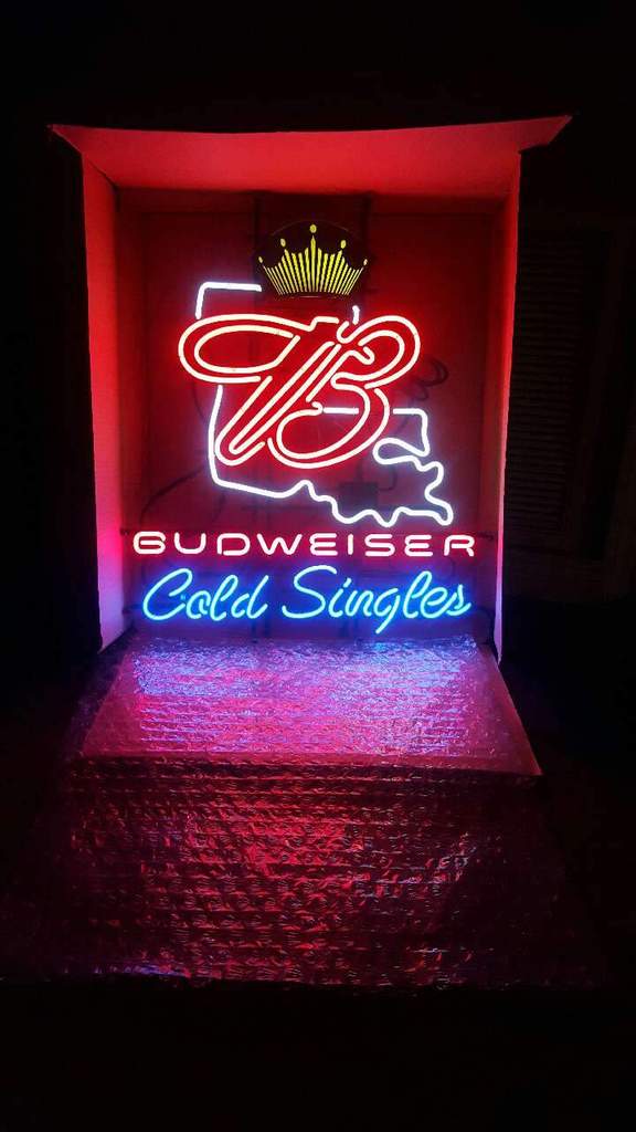 Budweiser Cold Singles Neon Sign Bar Sign Neon Light