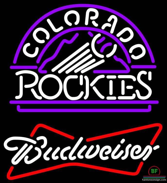 Budweiser Colorado Rockies Neon Sign Teams Neon Light