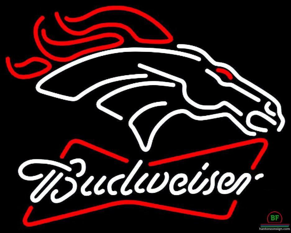 Budweiser Denver Broncos Neon Sign Teams Neon Light