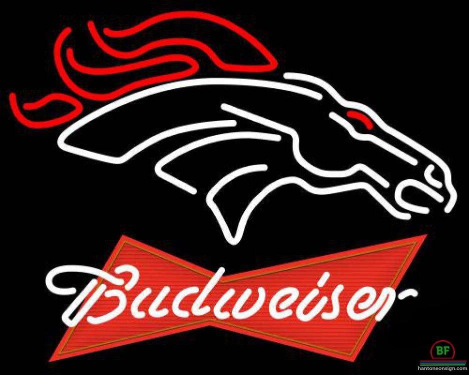 Budweiser Denver Broncos Neon Sign Teams Neon Light