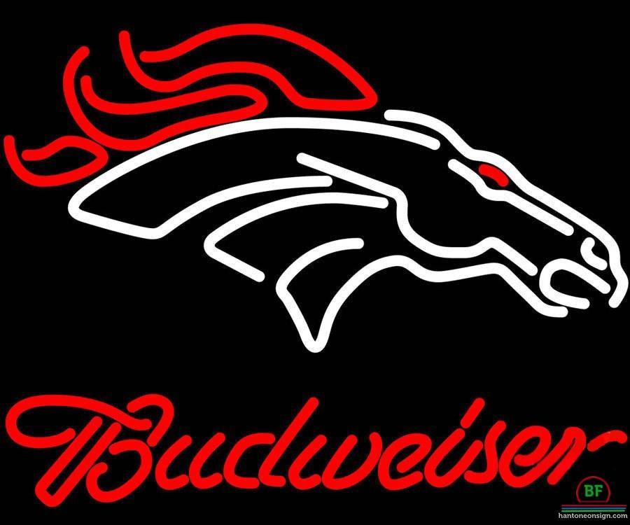 Budweiser Denver Broncos Neon Sign Teams Neon Light