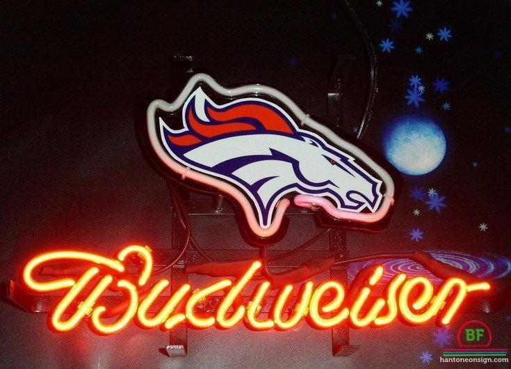 Budweiser Denver Broncos Neon Sign Teams Neon Light