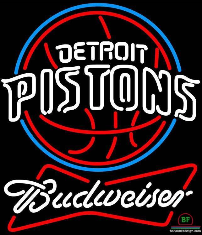 Budweiser Detroit Pistons Neon Sign Teams Neon Light