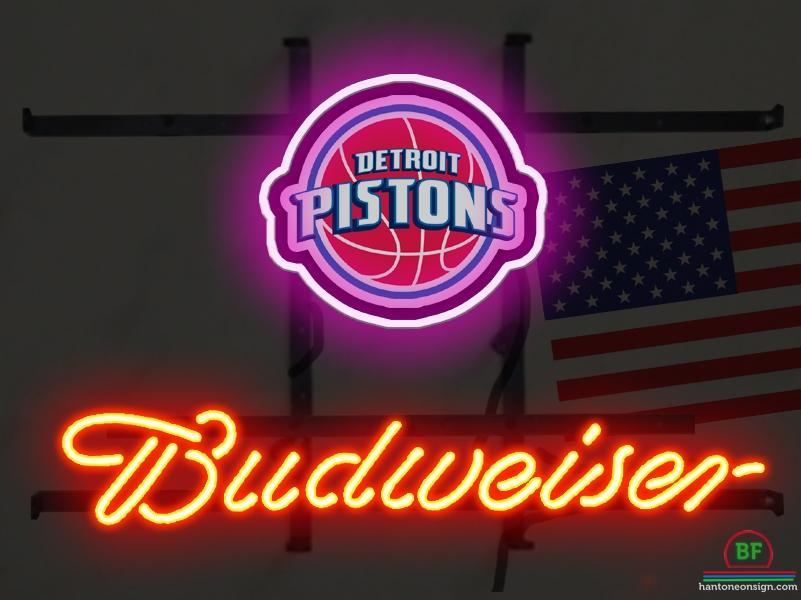 Budweiser Detroit Pistons Neon Sign Teams Neon Light