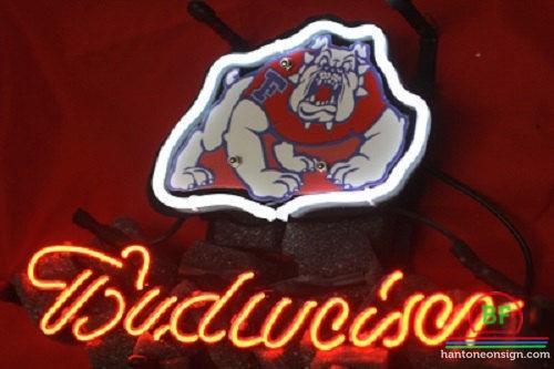 Budweiser Fresno State Bulldogs Neon Sign NCAA Teams Neon Light