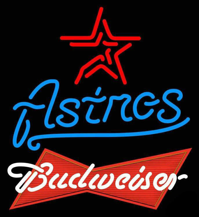 Budweiser Houston Astros Neon Sign Teams Neon Light