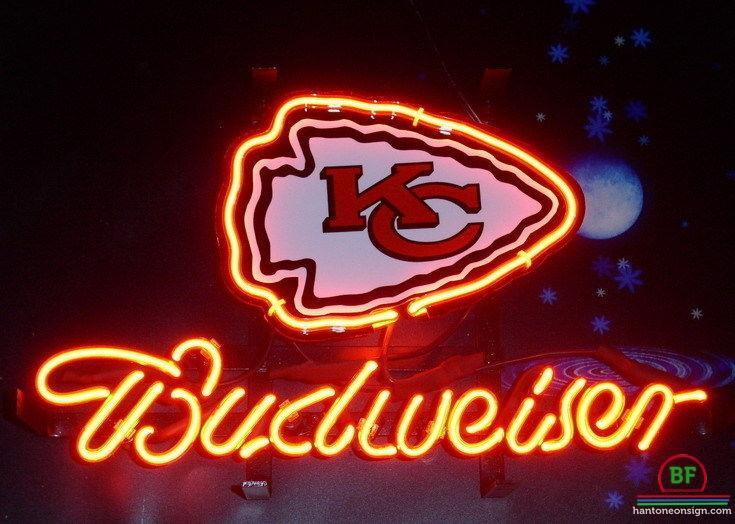 Budweiser Kansas City Chiefs Neon Sign Teams Neon Light