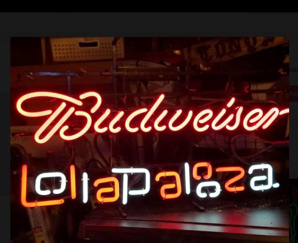 Budweiser Lollalooza Neon Sign Bar Sign Neon Light