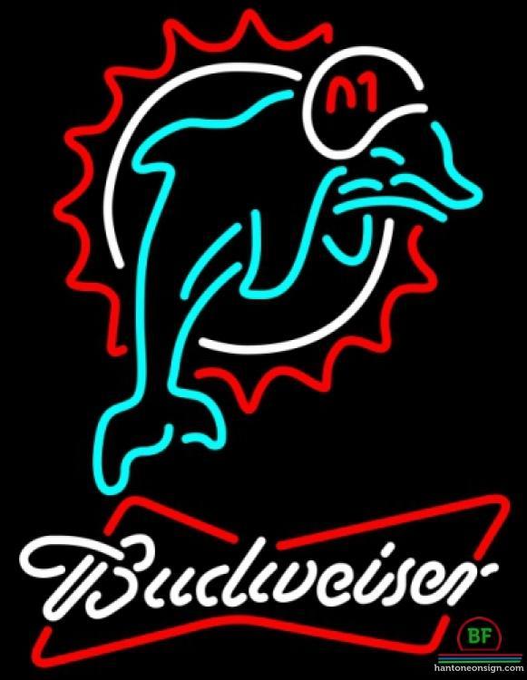 Budweiser Miami Dolphins Neon Sign Teams Neon Light