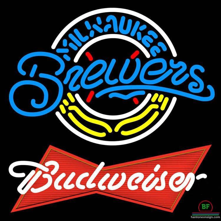 Budweiser Milwaukee Brewers Neon Sign Teams Neon Light