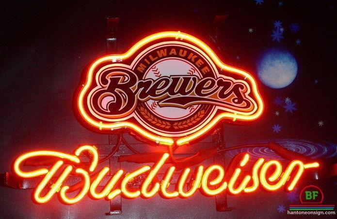 Budweiser Milwaukee Brewers Neon Sign Teams Neon Light