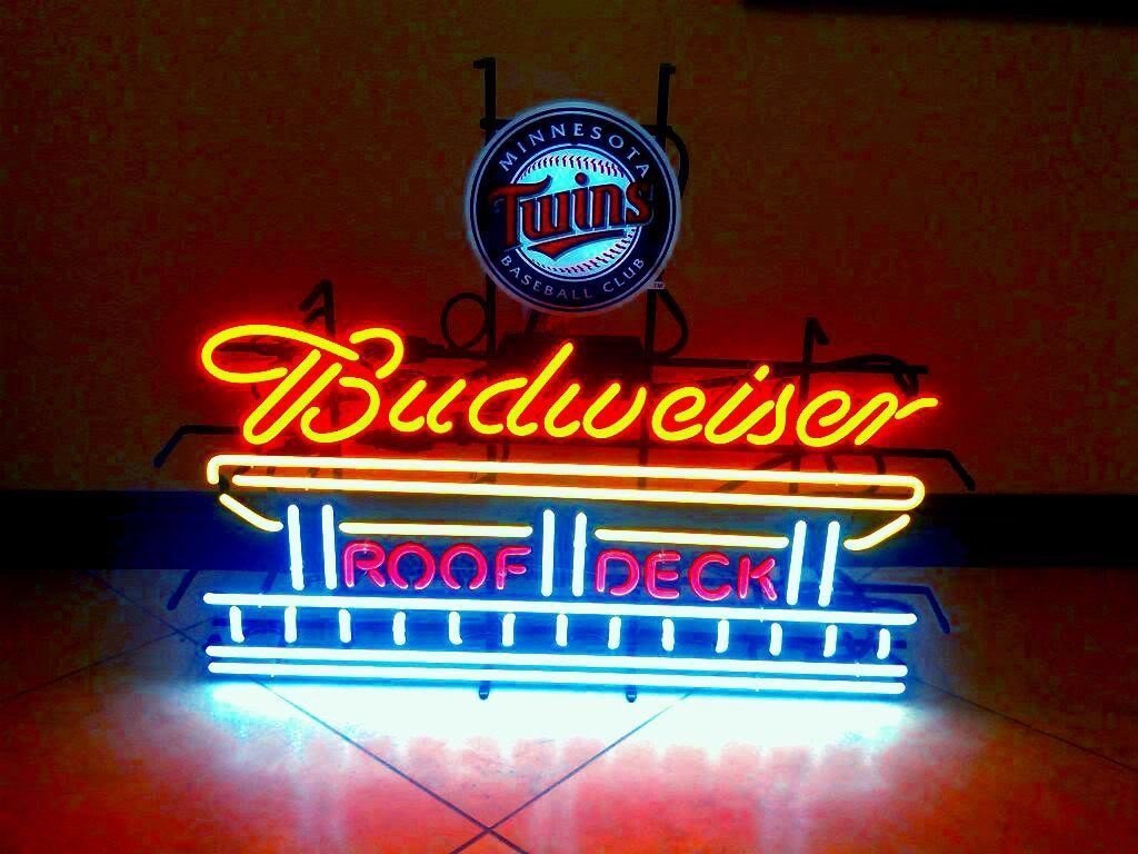Budweiser Minnesota Twin Neon Sign Teams Neon Light