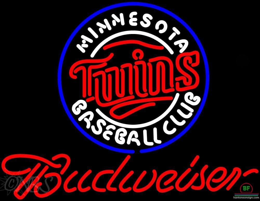 Budweiser Minnesota Twins Neon Sign Teams Neon Light