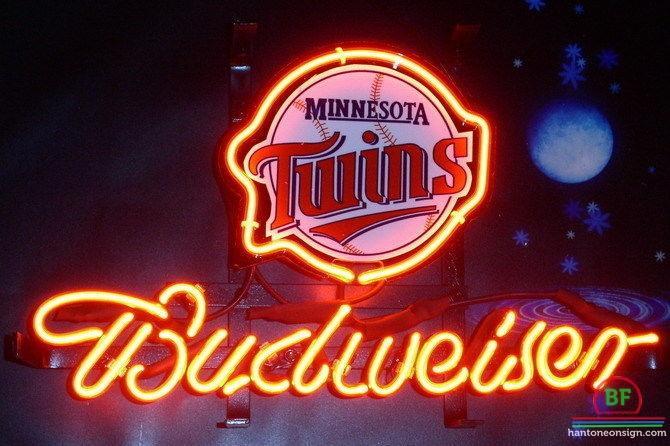Budweiser Minnesota Twins Neon Sign Teams Neon Light