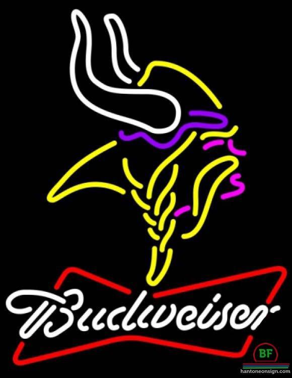 Budweiser Minnesota Vikings Neon Sign Teams Neon Light